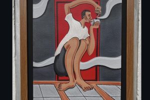 CRACK COLA, Acryl auf Papier, 29 × 41 cm, 2025